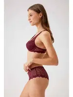 Pierre Cardin Mürdüm Balenli Soft Push Up Sütyen Takım 4742 Mor görsel 9