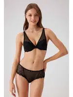 Pierre Cardin Mürdüm Balenli Soft Push Up Sütyen Takım 4742 Siyah görsel 4