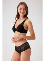 Pierre Cardin Mürdüm Balenli Soft Push Up Sütyen Takım 4742 Siyah farklı açı