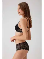 Pierre Cardin Mürdüm Balenli Soft Push Up Sütyen Takım 4742 Siyah detay görünüm