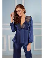 Pierre Cardin Saten Altılı Çeyiz Seti 6425 Lacivert görsel 8