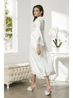 Pierre Cardin Saten Altılı Çeyiz Seti 6425 Ekru detay görünüm