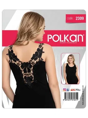 Polkan Güpürlü Kadın Atlet Polkan 2309 - Alternatif Görünüm