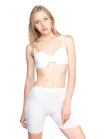 Popo Dikleştirici Korse Boxer Paçası Dantelli Emay 2002 Beyaz görsel 6