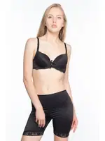 Popo Dikleştirici Korse Boxer Paçası Dantelli Emay 2002 Siyah görsel 12