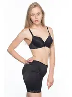 Popo Dikleştirici Korse Boxer Paçası Dantelli Emay 2002 Siyah görsel 13