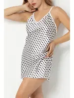 Puantiyeli Sırt Dekolteli Gecelik Phevos 012-002208 görsel 5