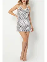 Puantiyeli Sırt Dekolteli Gecelik Phevos 012-002208 görsel 7