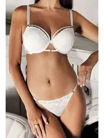 Push Up Dantelli Sütyen New Bra Lingerie 3023 Ekru detay görünüm