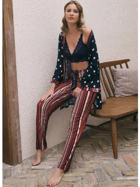Anıl Sabahlık, Bralet ve Pantolon Takım Anıl 5669 - Alternatif Görünüm