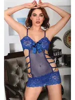 Saks Mavi Dantel Gecelik Sistina 693 Görsel detay görünüm