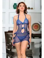 Saks Mavi Dantel Gecelik Sistina 698 Görsel