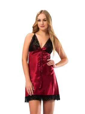 Sistina Saten Gecelik Tek Parça Sistina M-348