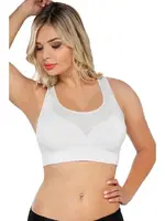 Seamless Pedli Toparlayıcı Sütyen Emay 4027 Beyaz detay görünüm