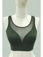 Seamless Tüllü Toparlayıcı Sütyen Emay 4028 Yeşil görsel 5