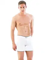 Seamless Uzun Erkek Boxer Emay 2108 Beyaz