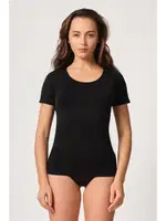 Seamless Yarım Kol Atlet Emay 5004 Siyah farklı açı