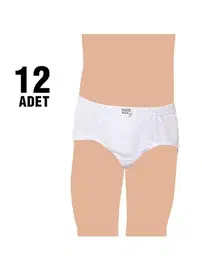 Seher Yıldızı Beyaz Erkek Çocuk Slip Külot 12Li Seher Yıldızı 0037