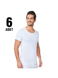 Seher Yıldızı Penye Bisiklet Yaka Erkek Atlet 6'lı Seher Yıldızı 0002