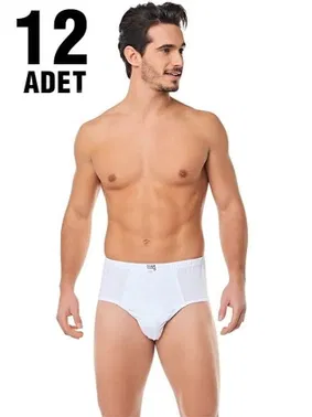 Seher Yıldızı Beyaz Penye Erkek Slip Külot 12'li Seher Yıldızı 0005