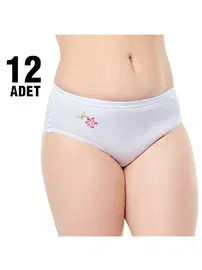 Seher Yıldızı İşlemeli Bayan Külot 12Li Seher Yıldızı 0024