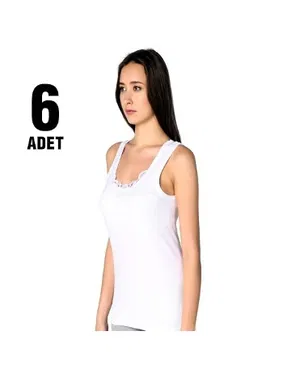 Seher Yıldızı Kalın Askılı Hazıryaka Bayan Atlet 6Lı Seher Yıldızı 0012 - Alternatif Görünüm