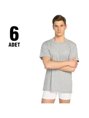 Seher Yıldızı Renkli Sıfır Yaka Erkek Atlet 6'Lı Seher Yıldızı 0003 - Alternatif Görünüm