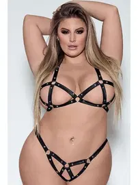 missisX Büyük Beden Deri Harness MissisX 2156