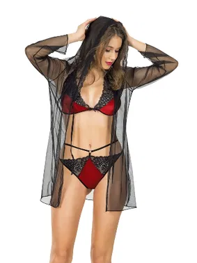 Sistina 3'lü Kırmızı Fantazi Sütyen Takım Sistina 1360