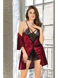 Sistina Bordo Kadife İkili Takım Sistina 1392