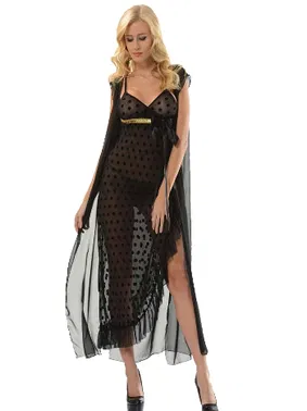 Sistina Dantelli Sabahlık Gecelik Takım 2li Sistina 1405