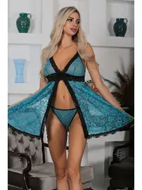 Sistina Mavi Tül Erotik Gecelik Sistina 664