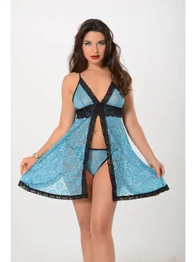 Sistina Mavi Tül Erotik Gecelik Sistina 664 - Alternatif Görünüm