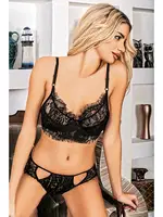 Siyah Dantelli Sütyen Takım Sistina 885 Siyah