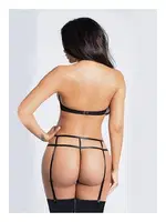 Güpür Detaylı Göğsü Açık Jartiyer Takım For Dreams 8293 Siyah detay görünüm