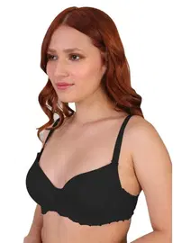 Emay Pedli Dantelli Balenli Siyah Sütyen EMAY 189 B