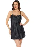 Siyah Saten Gecelik Sistina M-268 Görsel