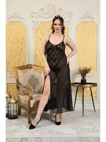 Siyah Transparan Erotik Gecelik Lily Bianca 6042 Siyah