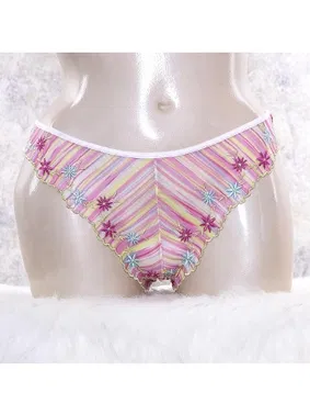 Anıl Slip Külot Çiçek İşlemeli Renkli Anıl 2789 - 10 Adet