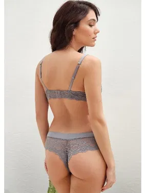 Anıl Balenli Destekli Dolgulu Taşlı Dantelli Sütyen ve String Takım Anıl 4815 - Alternatif Görünüm