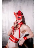 Tasma Maske Harness Takım MissisX 2032 Kırmızı görsel 5