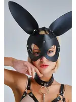 Tavşan Maskeli Fantezi Deri Harness MissisX 2033 Siyah