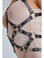 Tavşan Maskeli Fantezi Deri Harness MissisX 2033 Siyah görsel 4