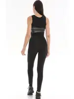 Termal Sauna Uzun Agraflı Tayt Form Angel 123 Siyah farklı açı