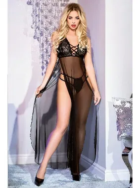 NightLight Transparan Uzun Fantezi Gecelik Nightlight 3431