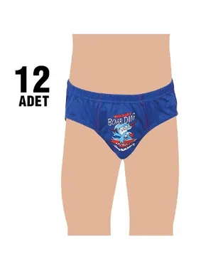 Tutku Erkek Çocuk Elestan Baskılı Slip Külot Tutku 0138 - 12 Adet