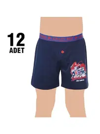 Tutku Tutku 0253 Baskılı Erkek Çocuk Boxer - 12 Adet