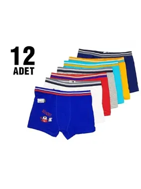 Tutku Tutku 0253 Baskılı Erkek Çocuk Boxer - 12 Adet - Alternatif Görünüm