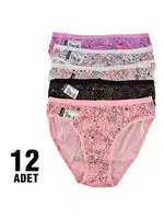 Kardelen Kadın Bikini Külot Tutku 0534 - 12 Adet Asorti detay görünüm