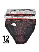 Tutku Elvan Bayan Bikini 0545 - 12 Adet Asorti detay görünüm